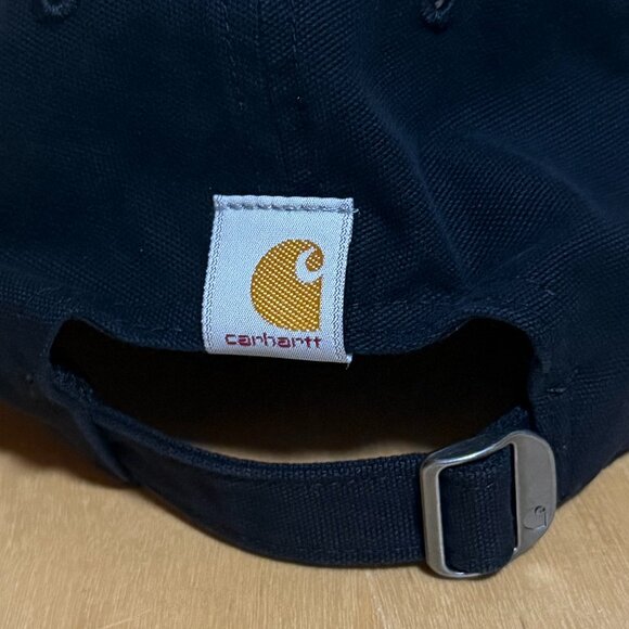 New With Tags Women's Carhartt Black Cotton Modern Logo Baseball Cap Hat - Picture 10 of 10